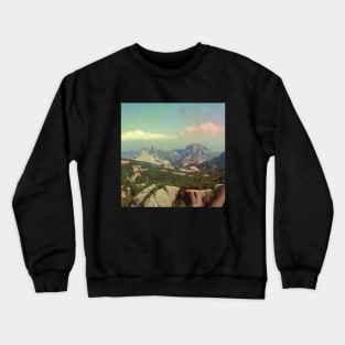 View from the Spanish mountain Spain sightseeing trip photography from city scape Barcelona Blanes Malgrat del Mar Santa Susuana Crewneck Sweatshirt